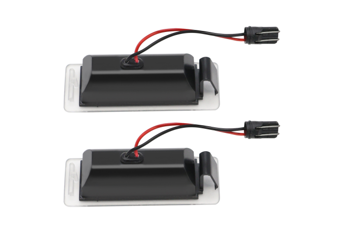 Set 2 buc lampa numar BUICK Enclave, Encore; CADILLAC CTS, SRX, XTS; CHEVROLET Aveo (T300), Bolt, Cruze (J300), Equinox, Impala, Spark (M300), Trax; OPEL Ampera-e, Insignia (G09), Mokka/Mokka X, stanga, LED,