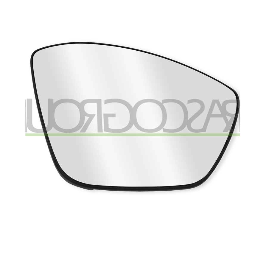 Geam oglinda exterioara OPEL MOKKA, 12.2020-; PEUGEOT 508, 09.2018-06.2023, partea dreapta, View Max, cu incalzire; sticla convexa; sticla crom; pentru oglinzi cu detectie a unghiului mort,