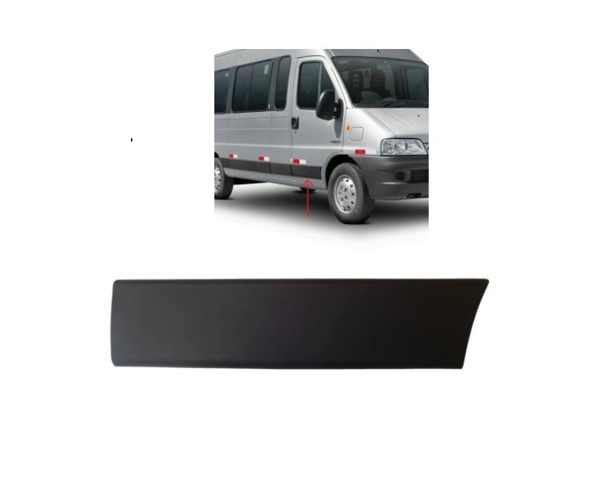 Bandou usa CITROEN JUMPER (244), 01.2002-08.2006; FIAT DUCATO (244), 04.2002-09.2006; PEUGEOT BOXER (244), 04.2002-08.2006, partea dreapta, gri inchis; usa fata; lungime 695, inaltime 165 mm,