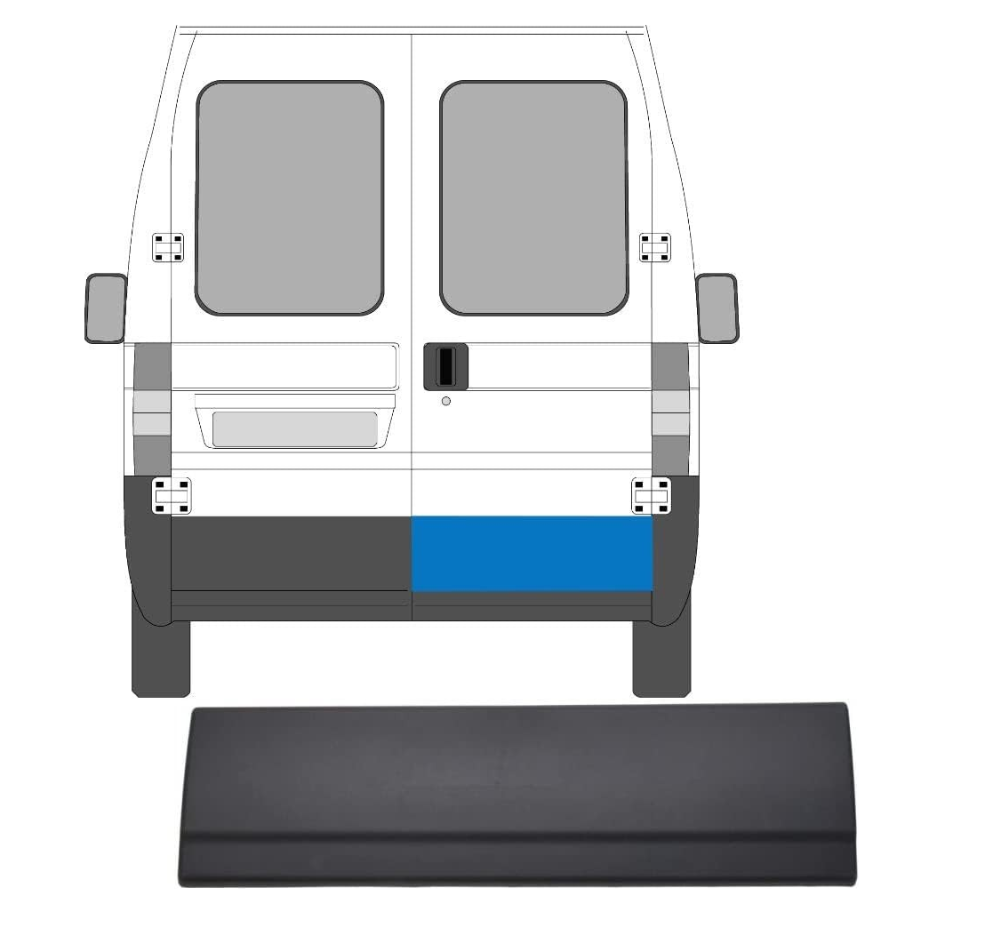 Bandou usa CITROEN JUMPER (244), 01.2002-08.2006; FIAT DUCATO (244), 04.2002-09.2006; PEUGEOT BOXER (244), 04.2002-08.2006, partea dreapta, negru; usa spate; lungime 800, inaltime 220 mm,