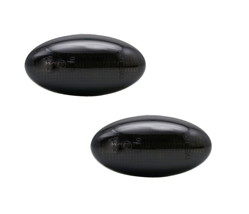 Set lampa semnalizare laterala CITROEN BERLINGO, 2002-2008; C2, 2003-2008; C3, 2002-2010; C5, 2001-2008; XSARA, 2000-; XSARA PICASSO (N68), 1999-; PEUGEOT 206, 1998-2009; 307, 2001-2005; 407; 607, 1999-12010; PARTNER (G_), LED; fumuriu; TUNING,