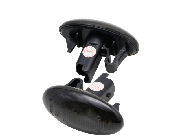 Set lampa semnalizare laterala CITROEN BERLINGO, 2002-2008; C2, 2003-2008; C3, 2002-2010; C5, 2001-2008; XSARA, 2000-; XSARA PICASSO (N68), 1999-; PEUGEOT 206, 1998-2009; 307, 2001-2005; 407; 607, 1999-12010; PARTNER (G_), LED; fumuriu; TUNING,
