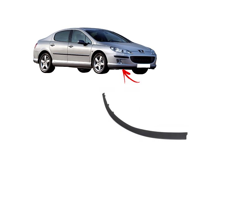 Spoiler bara fata PEUGEOT 407, 05.2004-12.2010, partea dreapta,