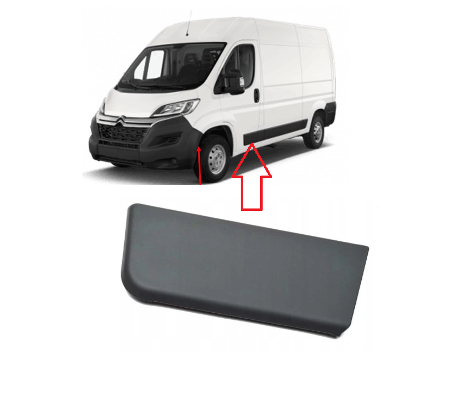 Bandou usa CITROEN JUMPER (244), 01.2002-08.2006; FIAT DUCATO (244), 04.2002-09.2006; PEUGEOT BOXER (244), 04.2002-08.2006, partea stanga, gri inchis; usa fata; lungime 420, inaltime 190 mm,
