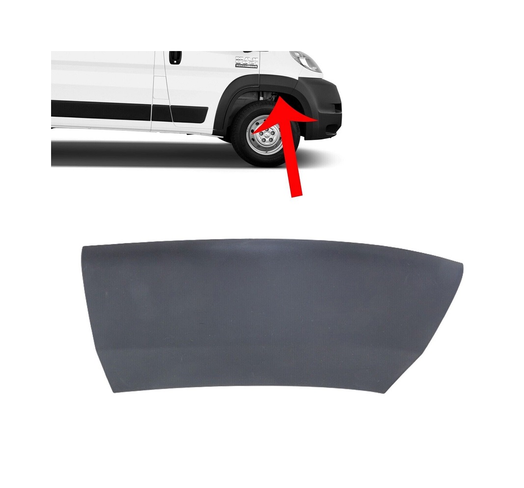 Bandou aripa, ornament fata CITROEN JUMPER (250), 09.2006-08.2014; FIAT DUCATO (250), 09.2006-08.2014; PEUGEOT BOXER (250), 09.2006-08.2014, partea stanga, negru; central; sarcina grea,