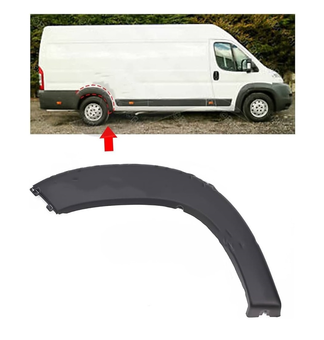 Bandou aripa, ornament spate CITROEN JUMPER (250), 09.2006-08.2014; FIAT DUCATO (250), 09.2006-08.2014; PEUGEOT BOXER (250), 09.2006-08.2014, partea dreapta, negru,