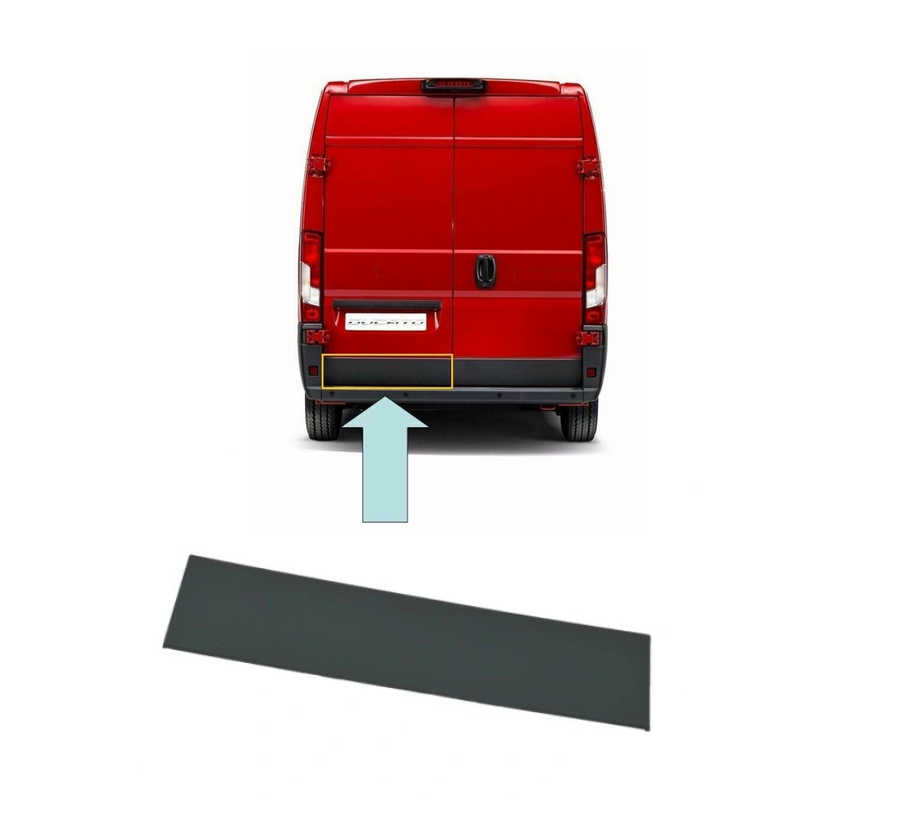 Bandou usa CITROEN JUMPER (244), 01.2002-08.2006; FIAT DUCATO (244), 04.2002-09.2006; PEUGEOT BOXER (244), 04.2002-08.2006, partea stanga, gri inchis; hayon; lungime 820, inaltime 180 mm,