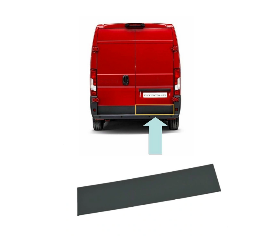 Bandou usa spate CITROEN JUMPER (244), 01.2002-08.2006; FIAT DUCATO (244), 04.2002-09.2006; PEUGEOT BOXER (244), 04.2002-08.2006, partea dreapta, gri inchis; lungime 820, inaltime 180 mm,
