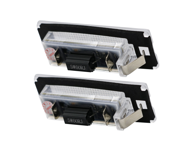 Set 2 buc lampa numar spate CITROEN JUMPER (250), 09.2006-08.2014; FIAT DUCATO (250), 09.2006-08.2014; PEUGEOT BOXER (250), 09.2006-08.2014 model FURGON, partea stanga=dreapta, LED; TUNING,