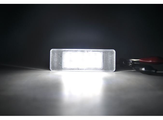 Set 2 buc lampa numar CITROEN C2, C3, C4, C5, C6, Jumpy; MERCEDES Sprinter, Vito (W639); NISSAN Micra (K12), Navara (D40), Pathfinder (R51), Note (E11), NV200, Primera (P12); PEUGEOT 308, 406, 407, Expert, RCZ; VW Crafter, LED; cu CANBUS resistor