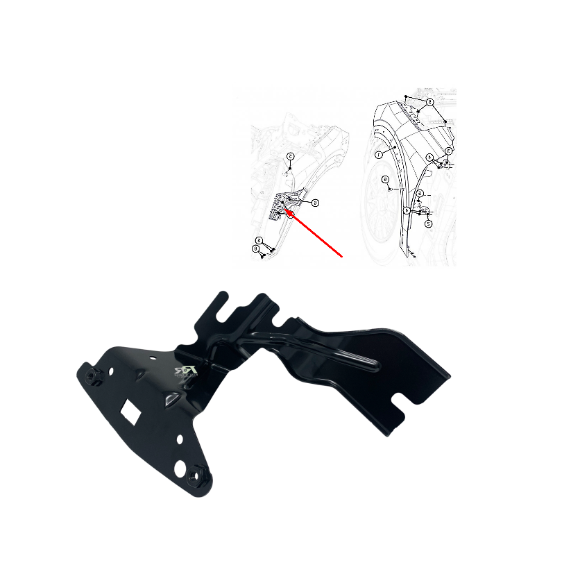 Suport aripa fata PEUGEOT 208, 06.2019-, partea dreapta,