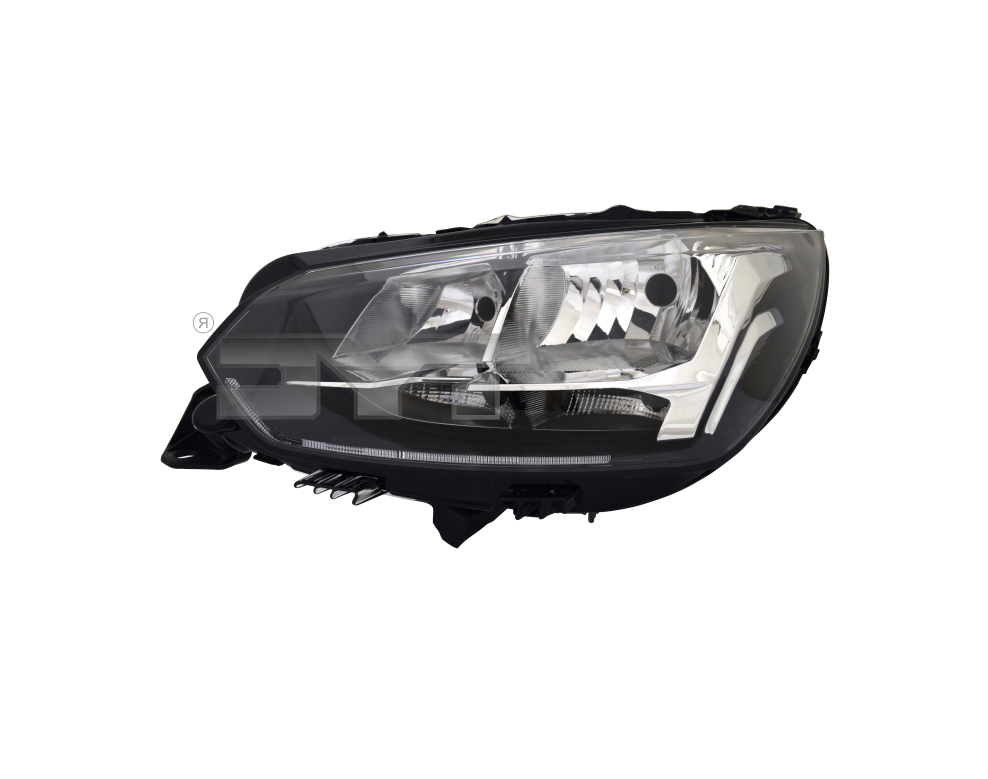 Far PEUGEOT 208, 06.2019-, partea stanga, TYC, cu daytime running light; H18+H9+P21/5W; electrical; cu motor; halogen,