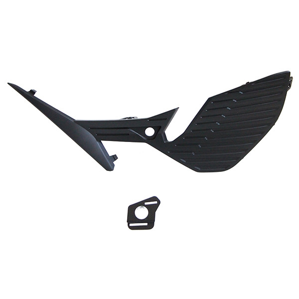 Grila bara fata PEUGEOT 308, 03.2021-, partea stanga, cu 1 gaura senzor parcare; negru, texturat,