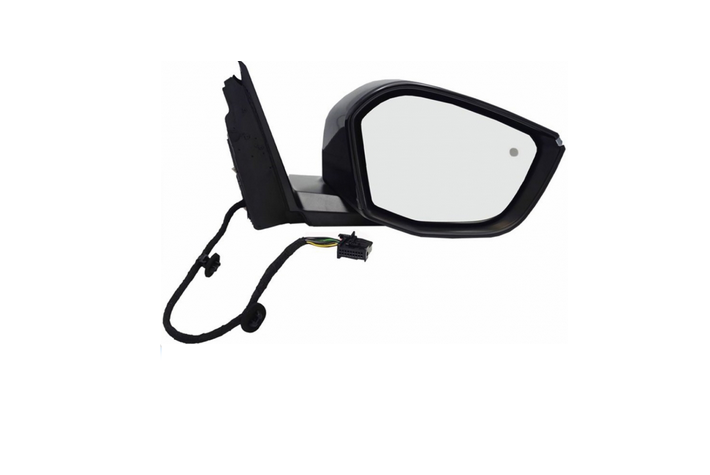 Oglinda usa exterioara OPEL ASTRA L, 11.2021-; PEUGEOT 308, 03.2021-; PEUGEOT 408, 06.2022-, dreapta, electrica; grunduit; cu incalzire; convexa; sticla crom; senzor temperatura; pliabila electric; 18 gauri / 12 pini; indicator LED; cu lampa perimetru,