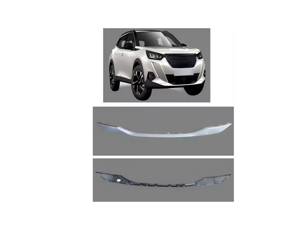 Ornamente grila fata PEUGEOT 2008/e-2008, 11.2019-01.2024, grunduit; inferior,