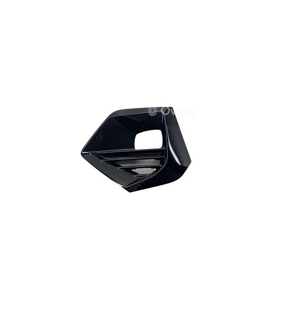 Grila bara fata PEUGEOT 2008/e-2008, 11.2019-01.2024, partea stanga, negru lucios; cu gauri lampa ceata; lateral,