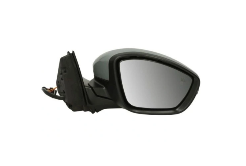Oglinda usa exterioara PEUGEOT 2008/e-2008, 11.2019-01.2024, dreapta, View Max, reglare electrica; grunduit; sticla convexa; sticla crom; senzor de temperatura; pliabila electric; 10 gauri / 10 pini; cu LED indicator; cu functie asistenta laterala,