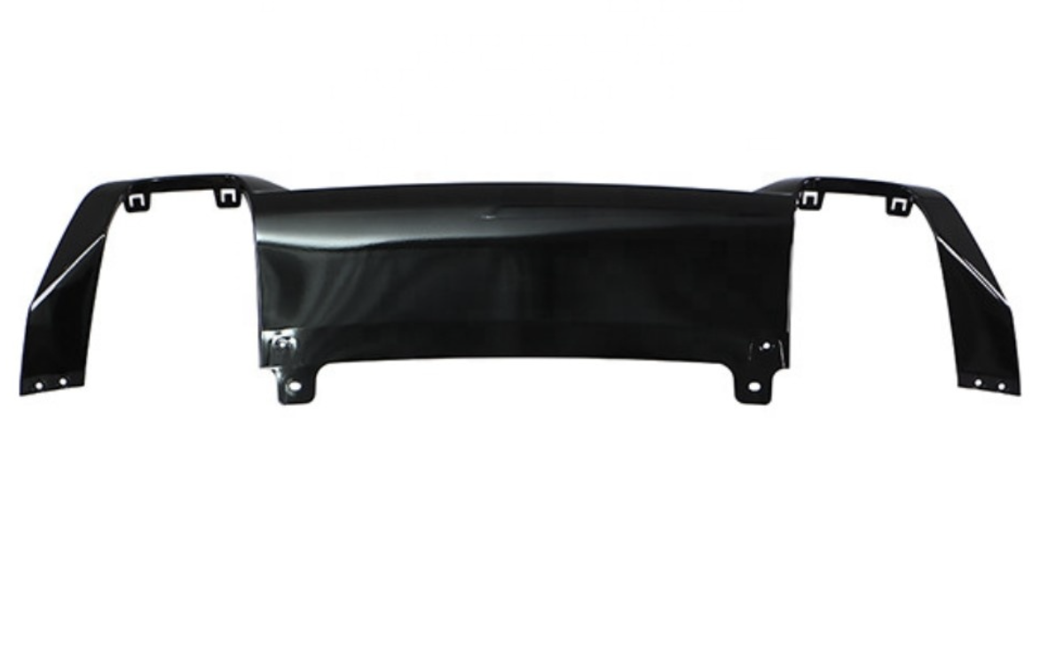 Spoiler bara spate PEUGEOT 2008/e-2008, 11.2019-01.2024, negru lucios; cu 2 gauri evacuare,