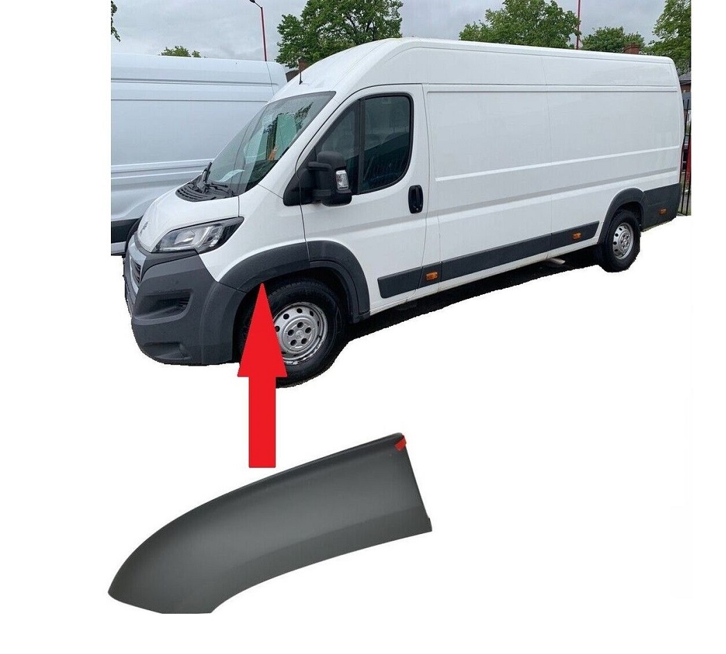 Bandou aripa fata CITROEN JUMPER, 06.2014-; FIAT DUCATO, 06.2014-; PEUGEOT BOXER, 06.2014-, partea stanga, gri inchis,