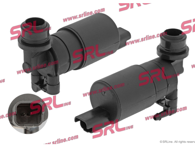 Pompa spalator DACIA Logan 2004-2013, Dokker, Renault Megane 2 (M) 2002-2008, Trafic 2001-2014, Opel Vivaro 2001-2006, Peugeot 107 2005-202; 307 (3_) 2001-2007, Toyota Aygo; Citroen C1 2005-2012; Berlingo 2008-2012; Jumpy 2004-2007, SRLine, Pompa mono,