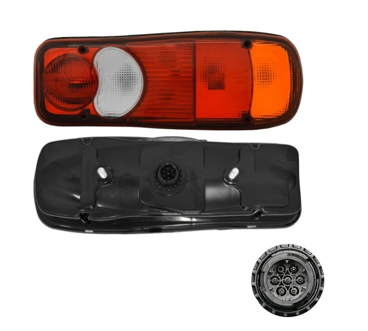 Lampa spate CITROEN Jumper, DAF CF/LF, FIAT Ducato, Mitsubishi Canter, Opel Movano, Peugeot Boxer, VW Transporter (T5/T6), Volvo FE/FL dreapta, MARS, fara lumina lampa numar; AMP mufa; Latime: 349 mm; inaltime: 130 mm; Adancime: 115 mm; P21W+R10W