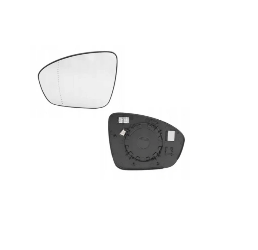 Geam oglinda exterioara MITSUBISHI COLT, 10.2023-; RENAULT CLIO V, 08.2019-06.2023; MEGANE, 03.2016-; TALISMAN, 01.2016-, partea stanga, SRLine, cu incalzire; sticla asferica; sticla crom,