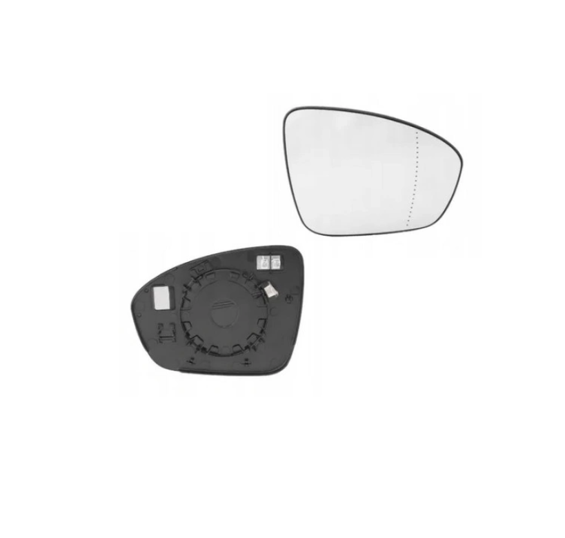 Geam oglinda exterioara MITSUBISHI COLT, 10.2023-; RENAULT CLIO V, 08.2019-06.2023; MEGANE, 03.2016-; TALISMAN, 01.2016-, partea dreapta, SRLine, cu incalzire; sticla asferica; sticla crom,