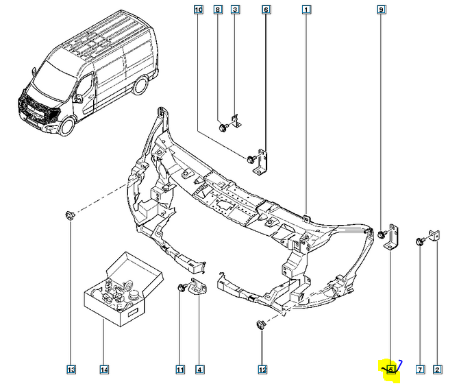 Suport bara fata RENAULT MASTER (ph3), 05.2019-, partea stanga,