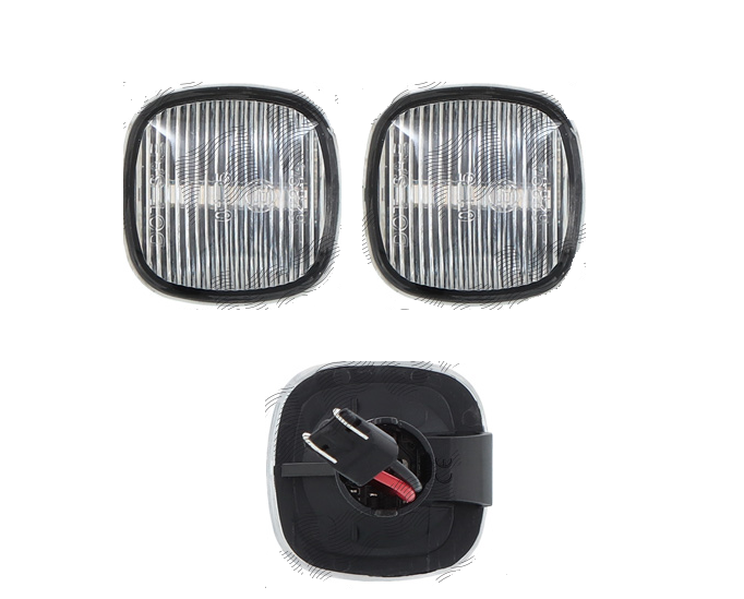 Set lampa semnalizare laterala AUDI A3 (8L), A4 (B5), A8 (D2); SEAT Ibiza/Cordoba (6K), Toledo (NH); SKODA Fabia (6Y/5J), Octavia (1U), Rapid (NH), Roomster/Praktik (5J), Superb (3U4), LED; transparent; TUNING,