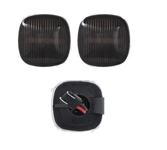 Set lampa semnalizare laterala AUDI A3 (8L), A4 (B5), A8 (D2); SEAT Ibiza/Cordoba (6K), Toledo (NH); SKODA Fabia (6Y/5J), Octavia (1U), Rapid (NH), Roomster/Praktik (5J), Superb (3U4) , dynamic indicator; LED; fumuriu; TUNING,