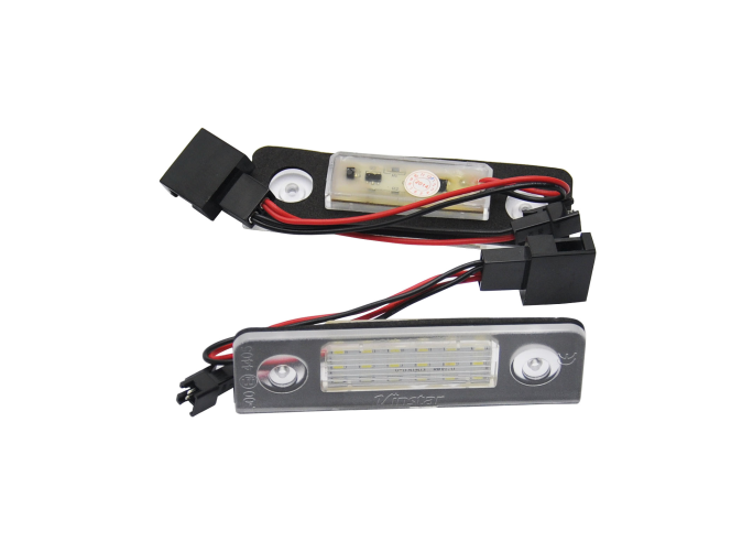 Set 2 buc lampa numar SKODA OCTAVIA II/TOUR II (1Z3/1Z5), 06.2004-12.2012; ROOMSTER/PRAKTIK (5J), 07.2006-04.2010, partea stanga, LED; TUNING,
