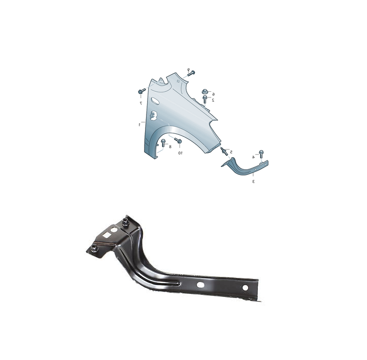 Suport aripa fata SEAT MII, 05.2012-; SKODA CITIGO, 05.2012-07.2017, VW UP! (VW120), 04.2012-11.2016, partea dreapta, original,