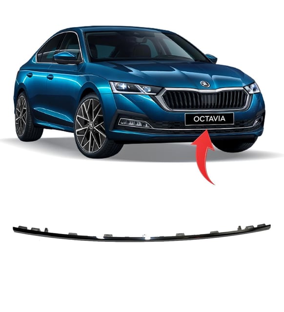 Grila bara fata SKODA OCTAVIA, 04.2020-, crom/negru,