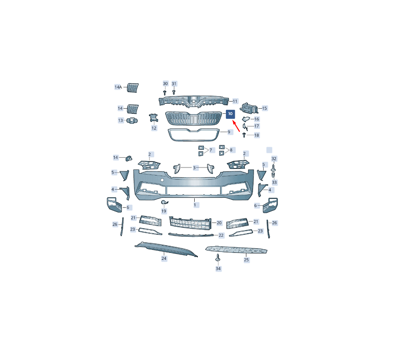 Grila masca fata SKODA SUPERB (3V), 2019-06.2024, negru; grila cu rama; cu ACC,