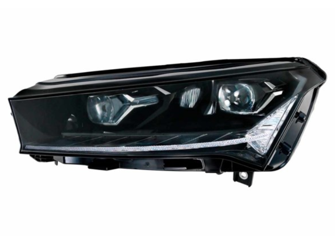 Far SKODA ENYAQ, 02.2021-, partea stanga, HELLA, LED; electrical; fara unitate control LED; cu motor; LED; fara the Skoda Crystal Lighting mark,