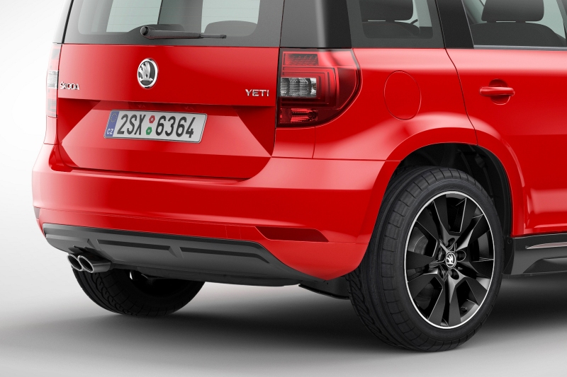 Capac bara spate SKODA YETI (5L), 09.2013-, negru lucios,
