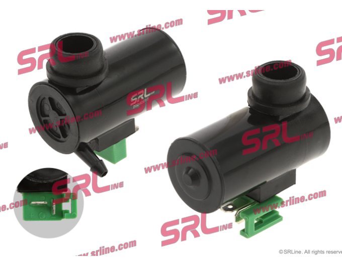 Pompa spalator HONDA CIVIC 1991-2001; MITSUBISHI L200, 1996-2005; PAJERO/MONTERO SPORT (K90), NISSAN MICRA (K11), SUBARU FORESTER 1997-2008, IMPREZA 1992-2007; GRAND VITARA (JT), 2005-2018, SRLine, Pompa mono,