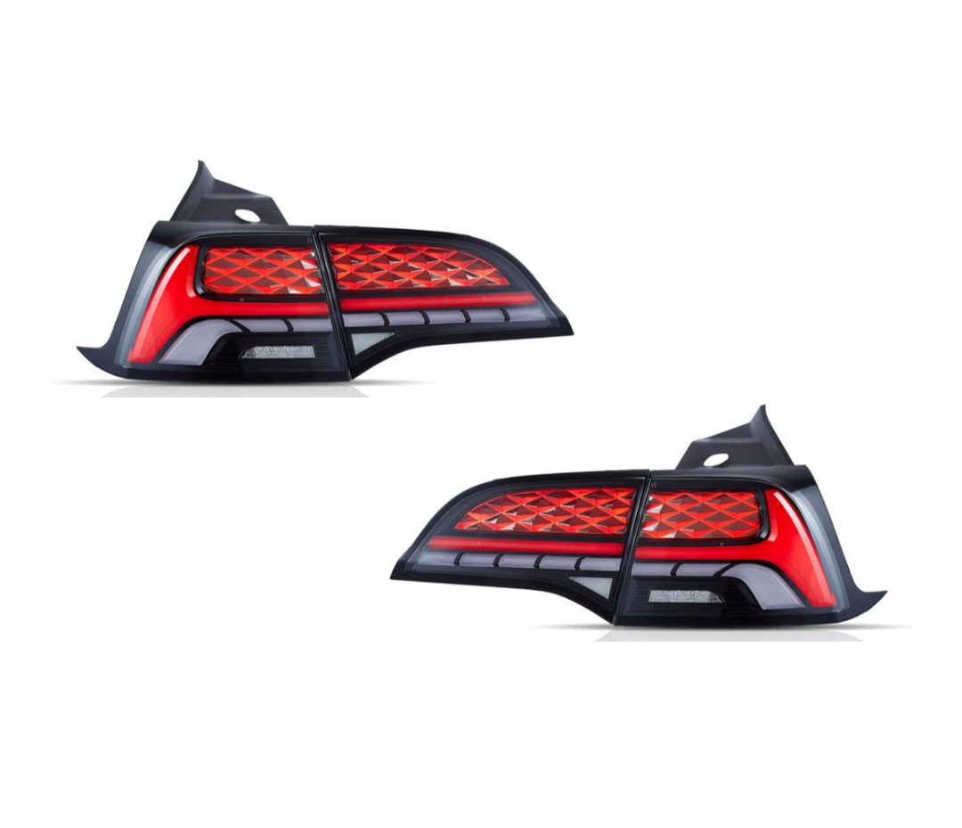 Set lampa spate TESLA MODEL 3, 07.2017-12.2023, partea stanga, dynamic indicator; cu animatii; LED; TUNING,