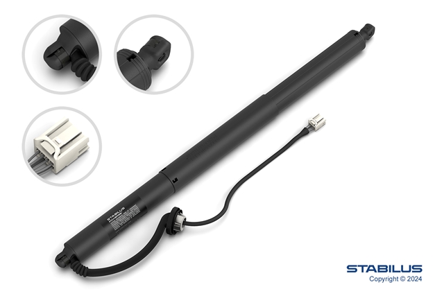 Actuator usa spate, hayon TESLA MODEL Y, 03.2020-, STABILUS, lungime= 628, 1 mm, Fabricat in Austin,