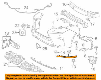 Spoiler bara fata LEXUS RX (AL20), 11.2015-, partea dreapta,