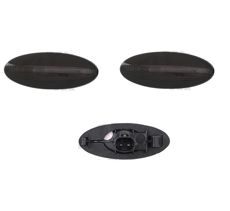 Set lampa semnalizare laterala TOYOTA AURIS (E15), 03.2007-04.2010; COROLLA (E14/E15), 03.2007-06.2010; RAV4 (XA30), 01.2006-02.2009; YARIS (XP90) HB, 01.2006-03.2011, LED; fumuriu; TUNING,