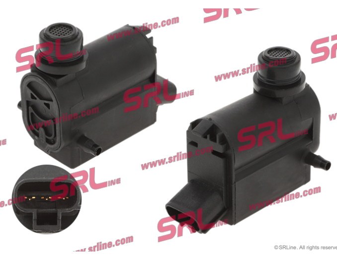 Pompa spalator TOYOTA AVENSIS (T25), 2003-2008, COROLLA (E11/E12), 01.2000-2007, COROLLA VERSO (E12J), 01.2002-2004, PICNIC (XM10), 1997-2001, SRLine, 3 pini; Pompa duala,