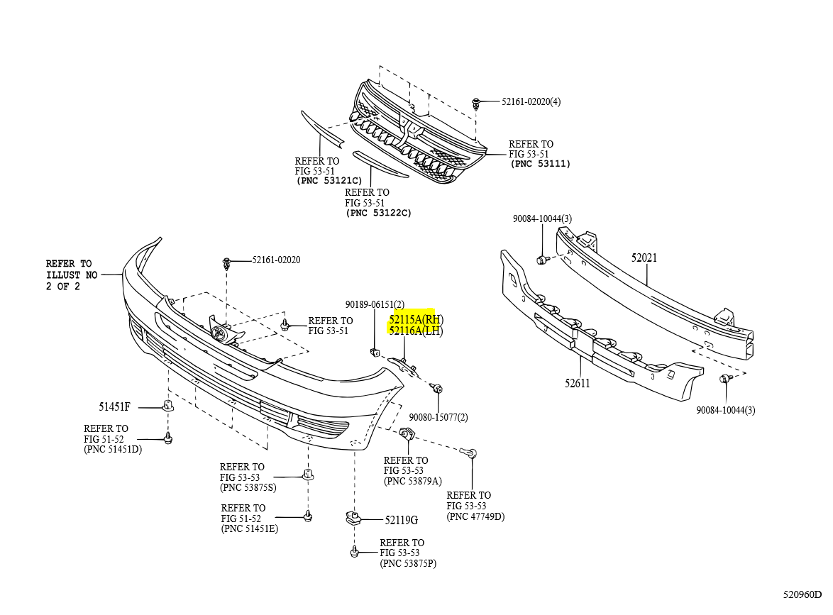 Suport bara fata TOYOTA SIENNA, 01.2003-01.2010, partea dreapta,