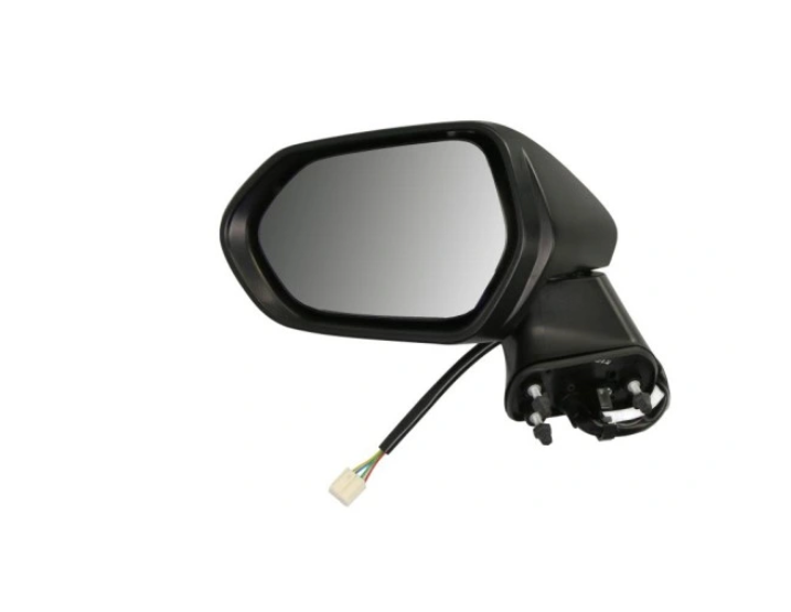 Oglinda usa exterioara TOYOTA COROLLA (E210), 07.2018-, partea stanga, reglare electrica; carcasa neagra, grunduit; sticla convexa; sticla crom; 7 gauri / 5 pini; cu LED indicator,