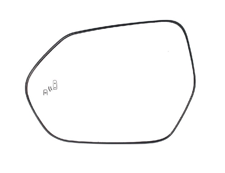 Geam oglinda exterioara TOYOTA COROLLA (E210), 07.2018-; YARIS (XP210), 02.2020-; YARIS CROSS, 09.2021-, partea stanga, View Max, cu incalzire; sticla convexa; sticla crom; pentru oglinzi cu detectie a unghiului mort,