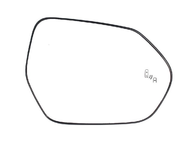 Geam oglinda exterioara TOYOTA COROLLA (E210), 07.2018-; YARIS (XP210), 02.2020-; YARIS CROSS, 09.2021-, partea dreapta, View Max, cu incalzire; sticla convexa; sticla crom; pentru oglinzi cu detectie a unghiului mort,