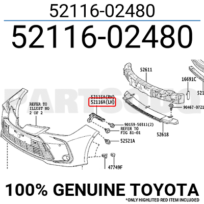 Suport bara fata TOYOTA COROLLA (E210), 07.2018-, partea stanga, Sedan,