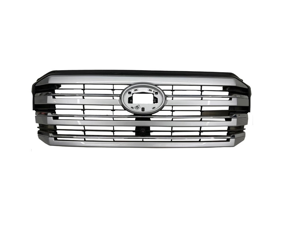 Grila masca fata TOYOTA LAND CRUISER (FJ300), 06.2021-, fara gaura camera, cu ornamente cromate; negru,