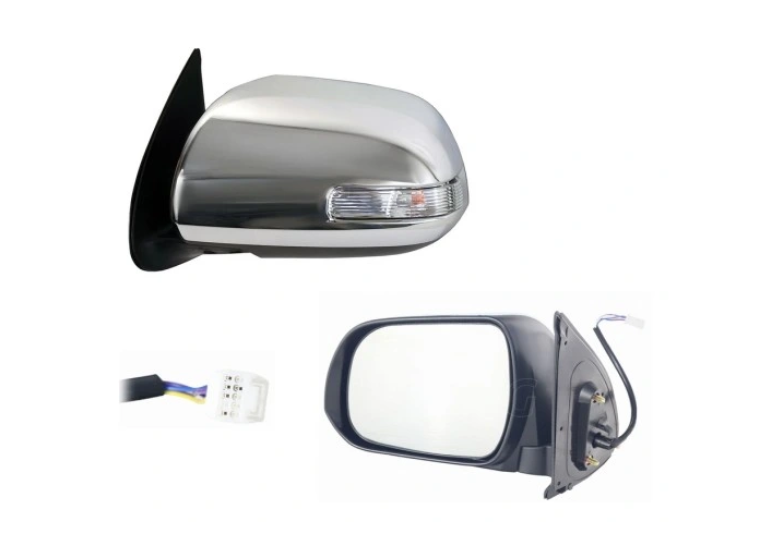 Oglinda usa exterioara TOYOTA HILUX (N70), 01.2012-06.2016, partea stanga, reglare electrica; cromat housing; sticla convexa; sticla crom; 10 gauri / 5 pini; cu semnalizare,