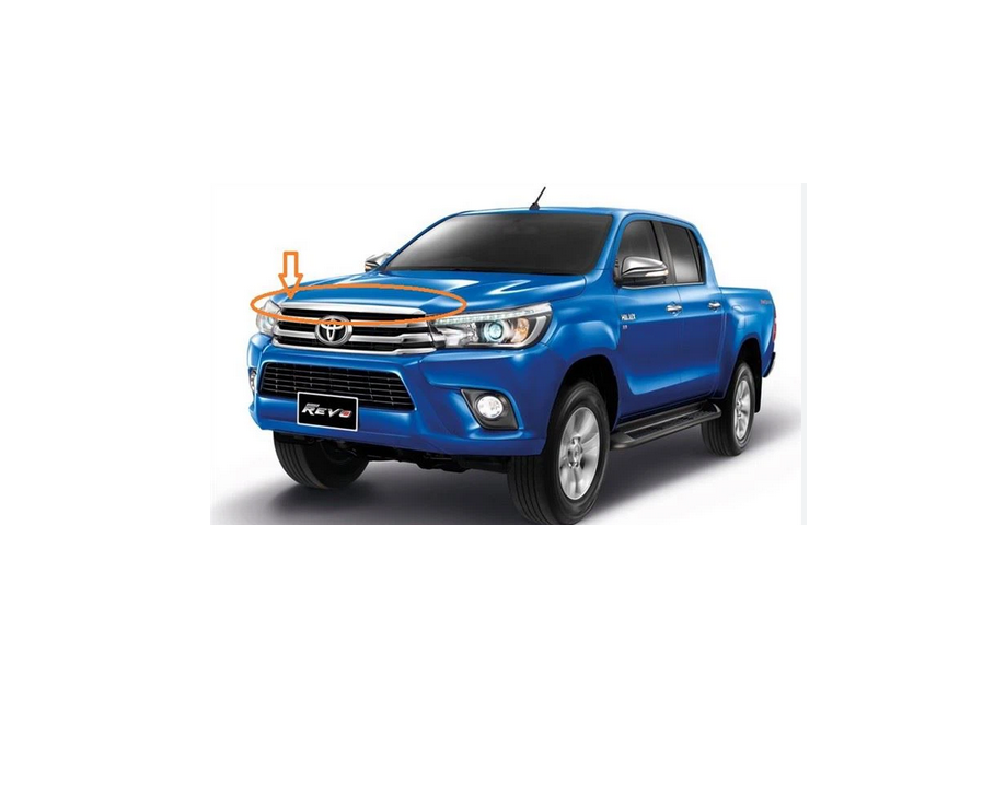 Ornament capota fata TOYOTA HILUX (N120), 05.2015-, crom,